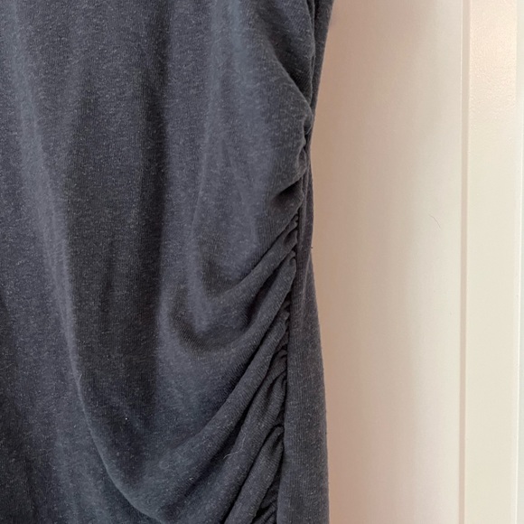 Dusty twilight blue, bodycon mini dress with side ruching, Medium - Picture 6 of 9